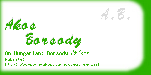 akos borsody business card